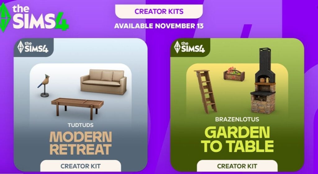 The Sims 4 Adds Two New Creator Kits : “Modern Retreat” & “Garden to Table” Arrive This November! 5 Sim 4 Creator Kits November