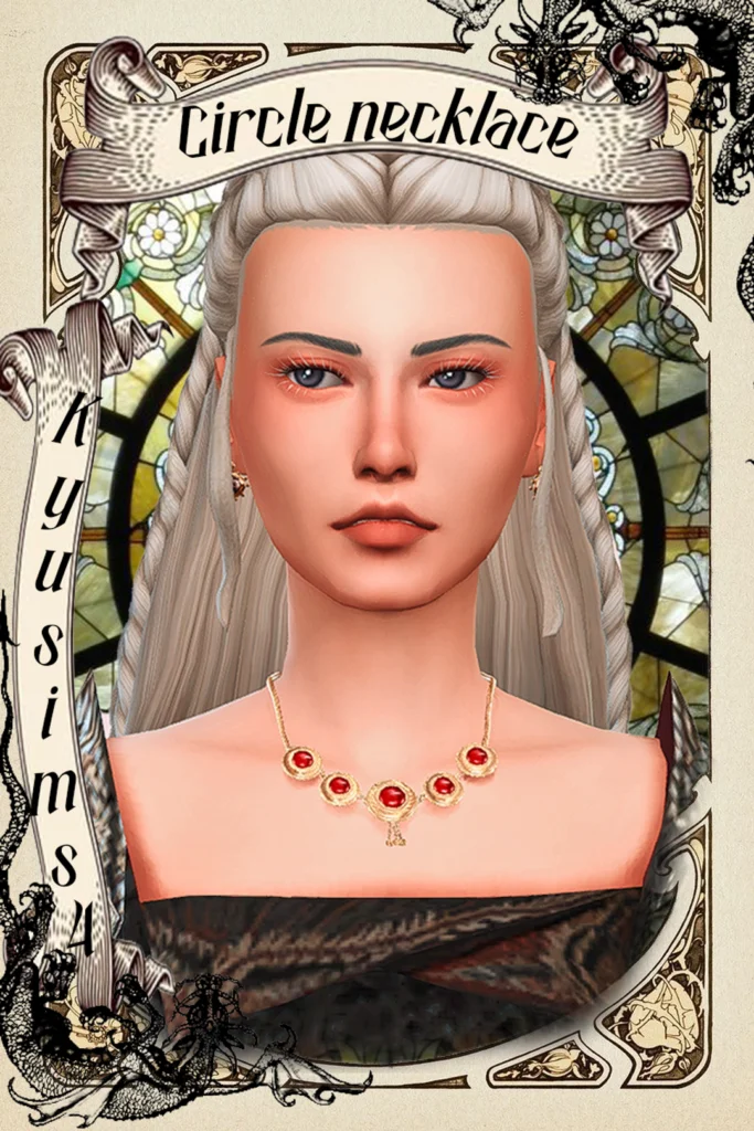 Rhaenryas Circle Necklace by Kyusims4