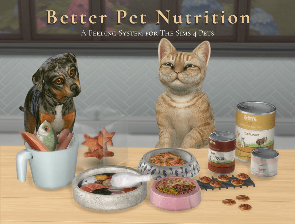 sims4 pet food mod better pet nutrition feeding