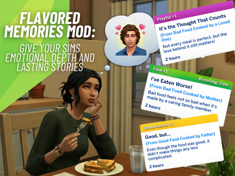 Flavored Memories Mod Brings an Exciting New Way to Shape Your Sims’ Emotions