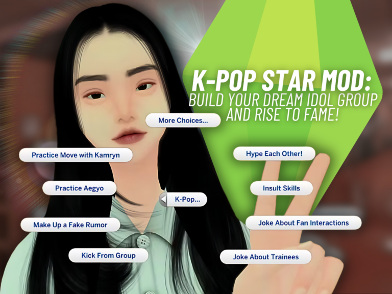 K-Pop Star Mod: Incredible Idol Career Experience for Your Sims!