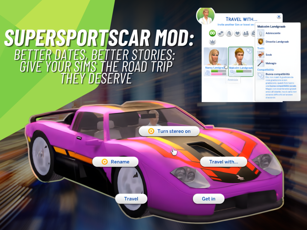 SnootySims SUPERSPORTSCAR MOD