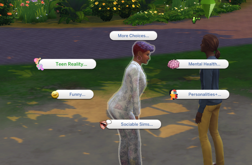 Teen Reality Pie Menu