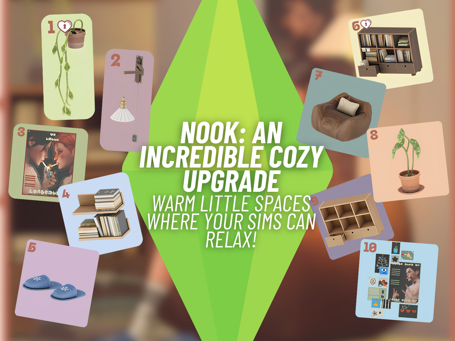 NOOK Is an Exciting Cozy Reading Corner Set for Builders 4 SNOOTYSIMS Nook by SImri