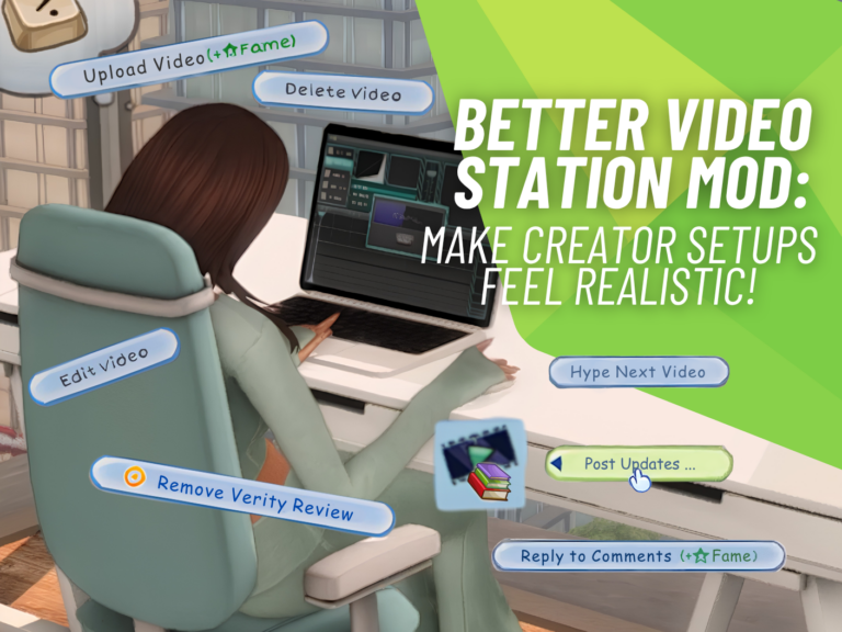 Better Video Station Mod Enhances the Content Creation Experience in The Sims 4!