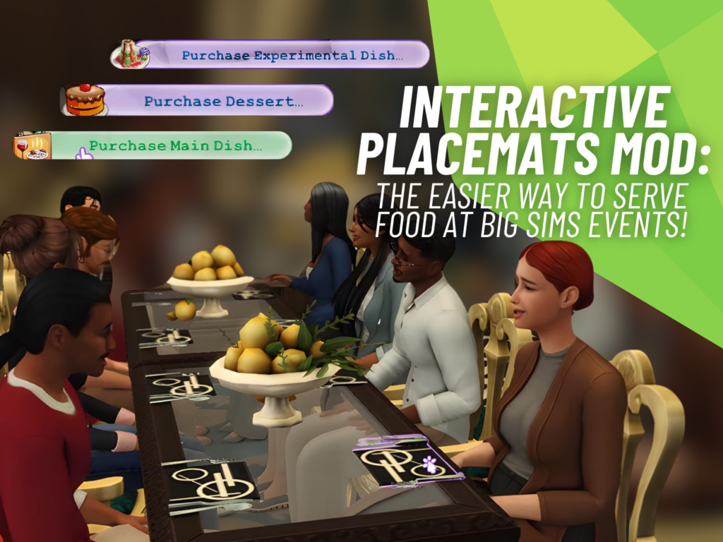 Interactive Placemats Mod Brings an Exciting New Way to Serve Food in The Sims 4 4 SnootySims Interactive Placemats 1