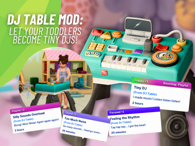 DJ Table Mod Brings an Exciting New Music Activity for Sims 4 Toddlers