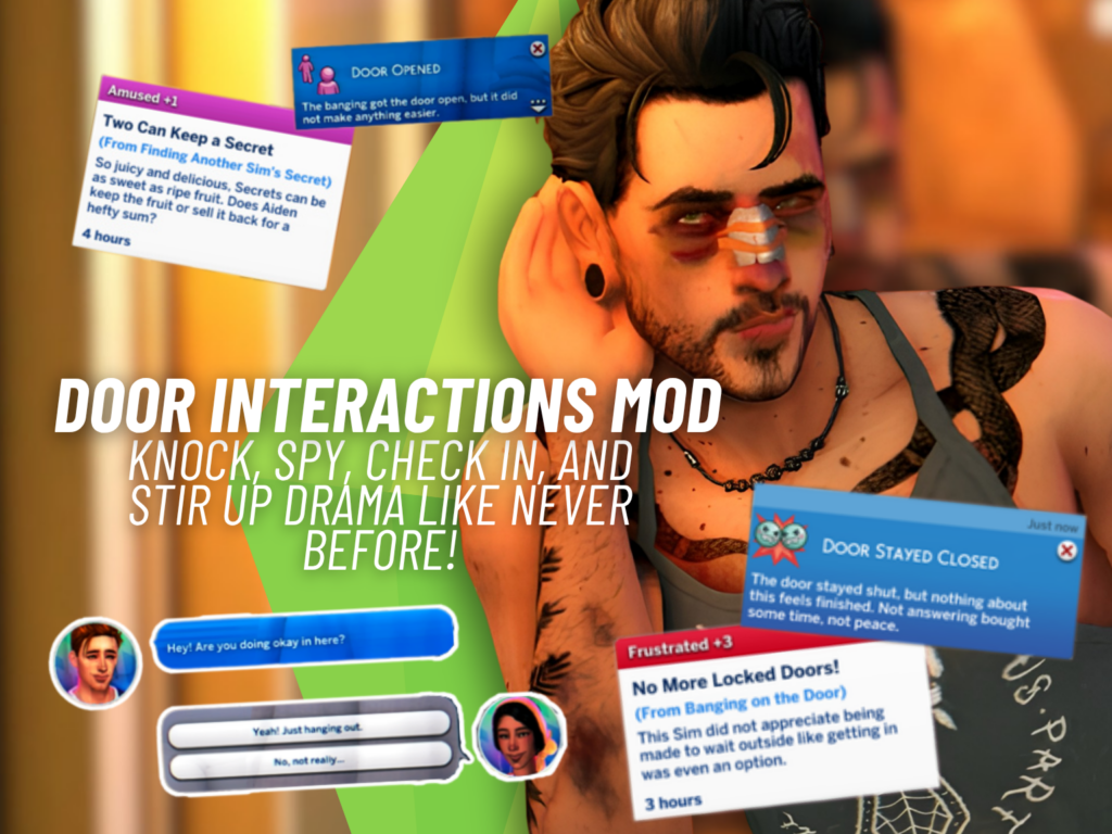 Door Interactions Mod Brings Incredible New Storytelling Moments to The Sims 4! 4 SnootySims Door Interactions Mod 1