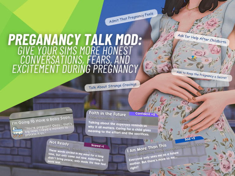 Talks By Age Pregnancy Talks Mod Brings Exciting New Pregnancy Conversations to The Sims 4