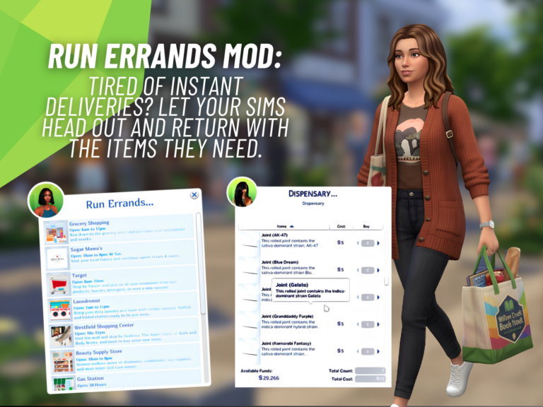 Run Errands Mod Brings an Exciting New Way to Shop and Complete Tasks in The Sims 4