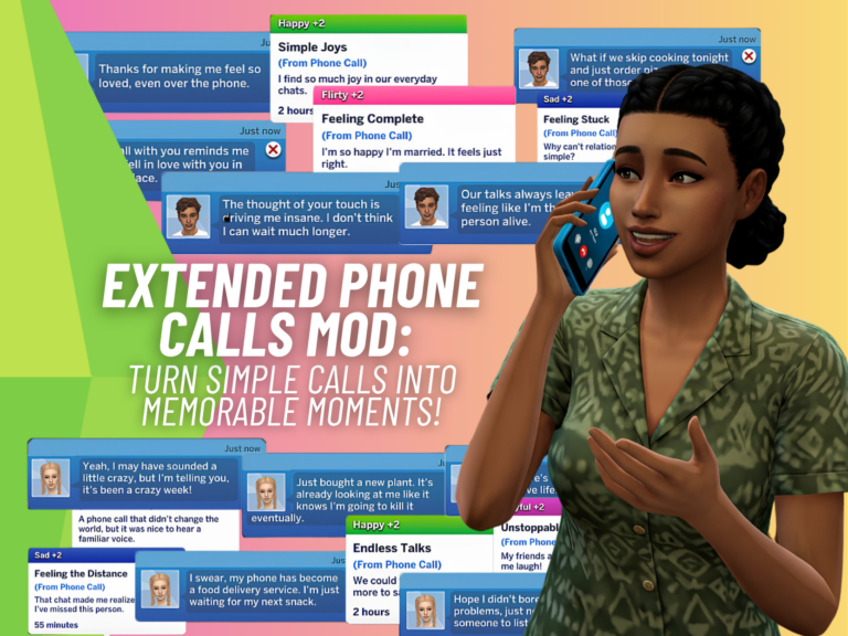 Extended Phone Calls Mod Gets an Exciting Update With 500+ New Conversations for The Sims 4!