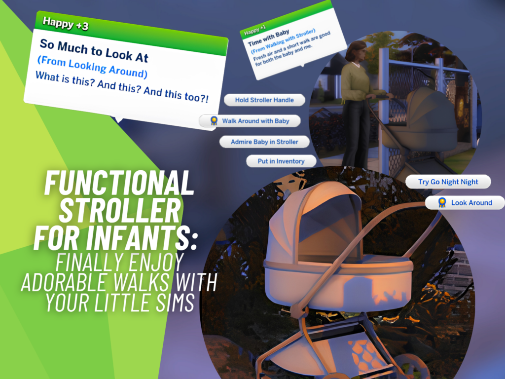 Functional Stroller for Infants Brings an Exciting New Way to Walk With Your Babies in The Sims 4 4 SnootySims functional stroller