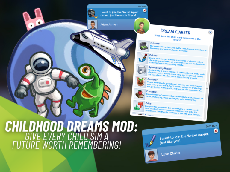 Childhood Dreams Mod Brings an Exciting Way to Track Your Sims’ Childhood Dreams!