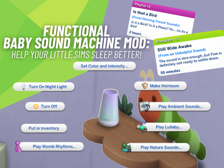 Functional Baby Sound Machine Mod Gets an Exciting Nursery Upgrade for The Sims 4