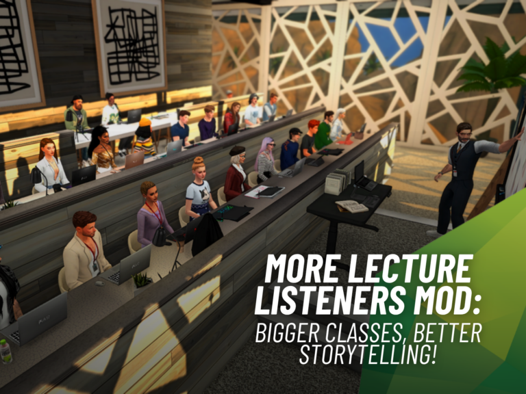 More Lecture Listeners Mod Gets an Exciting Upgrade for Bigger Hobby Class Lectures in The Sims 4