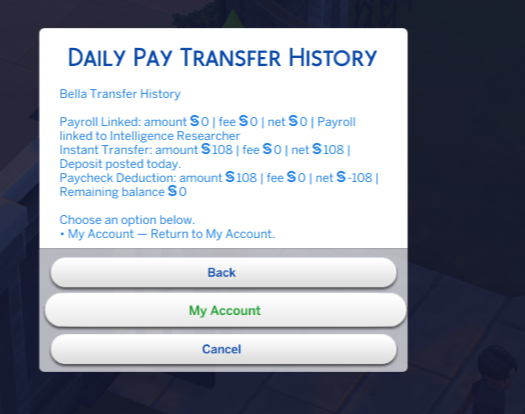 Daily Pay Mod: Let Your Sims Access Pay Early In the Sims 4! 9 2026 07 13 16 13 16 365 Off