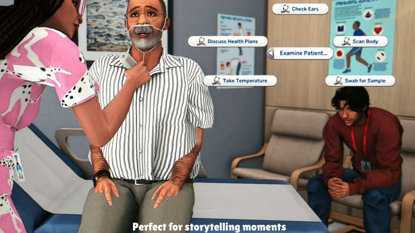 Exam Bed Unlocked Interactions: Incredible Medical Roleplay for The Sims 4 5 Copy of Exam Bed Unlocked 2