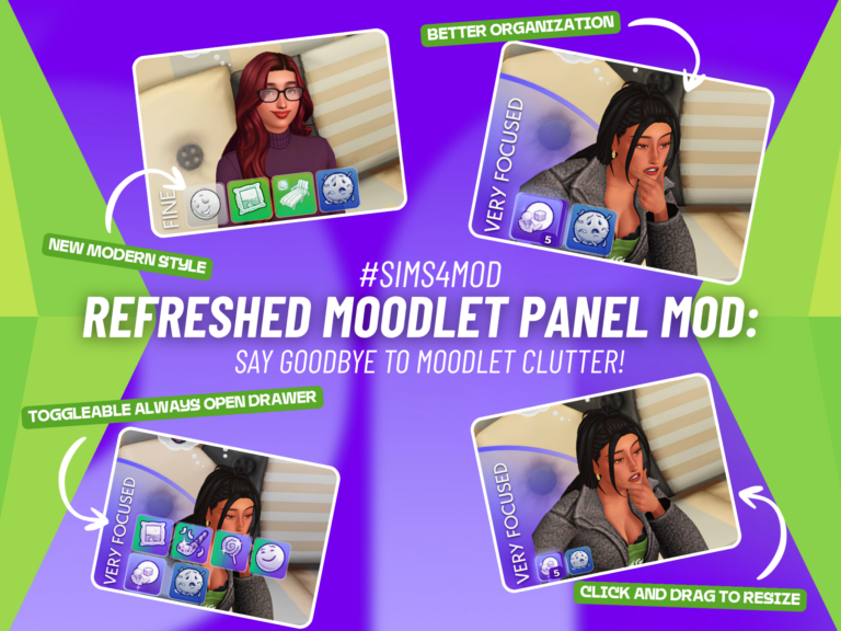 Refreshed Moodlet Panel Mod: A Better Way to Organize Your Sims’ Moodlets