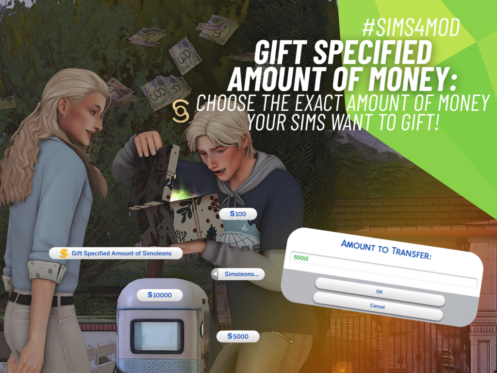 Gift Specified Amount of Money Mod: A Simple New Way to Send Money in The Sims 4 4 SnootySims Gift Specified Amount of Money 1