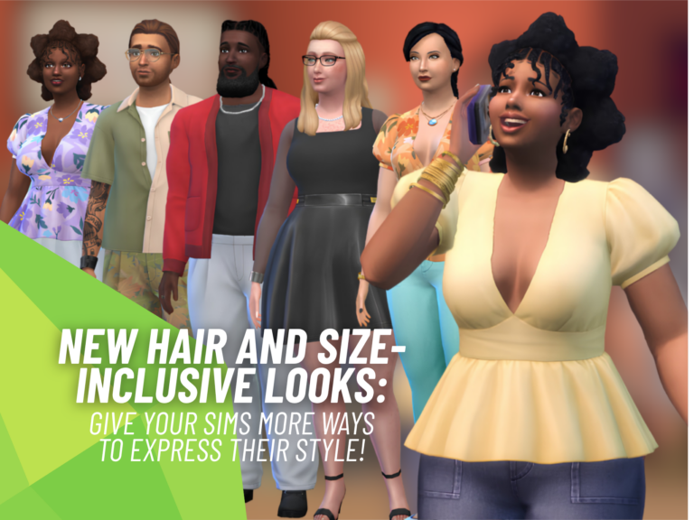New Hair and Size-Inclusive Looks Bring Exciting New CAS Styles to The Sims 4