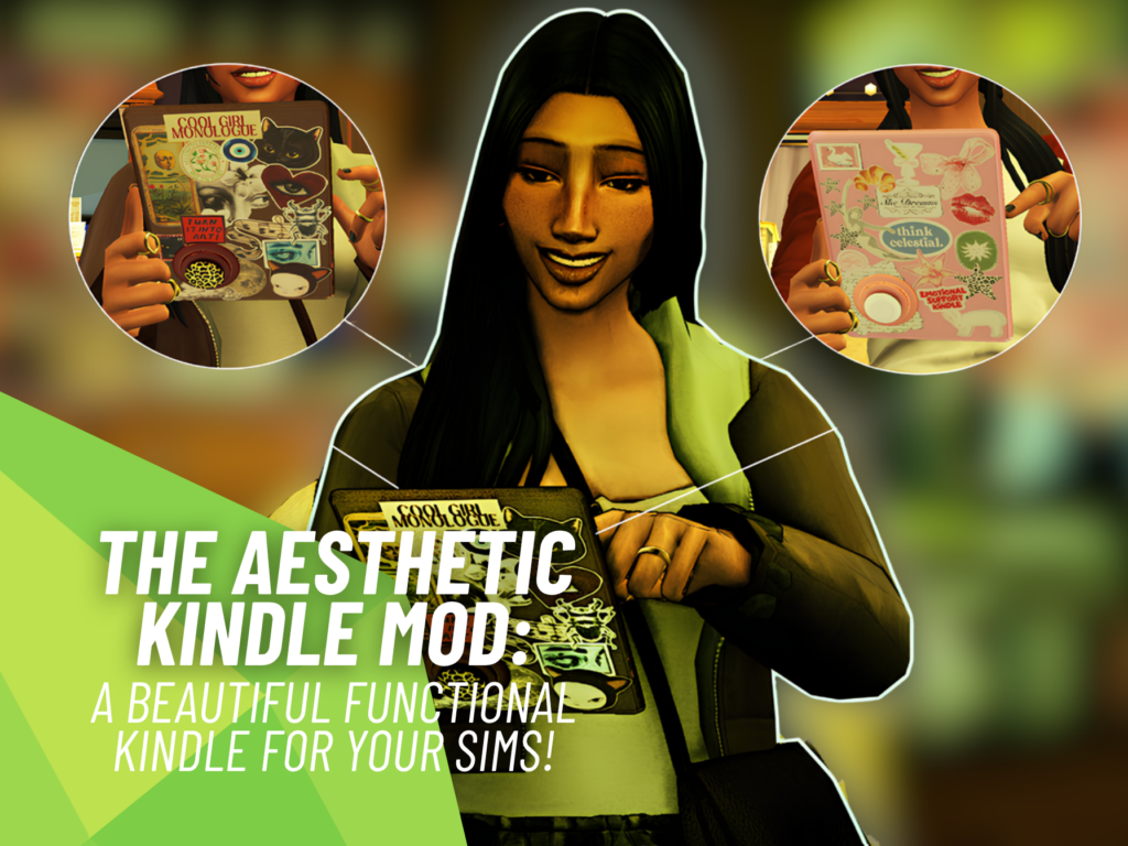 The Aesthetic Kindle Mod Gets an Exciting Functional E-Reader for Your Sims 4 SnootySims The Aesthetic Kindle Mod