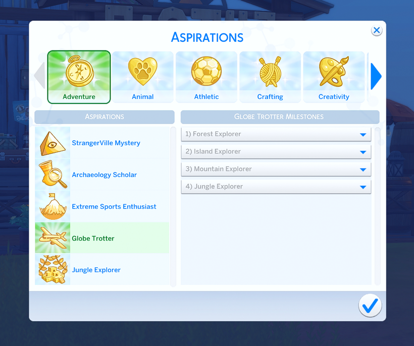 Globe Trotter Aspiration v 1.0: An Exciting New Travel Challenge for The Sims 4 6 globetrotter