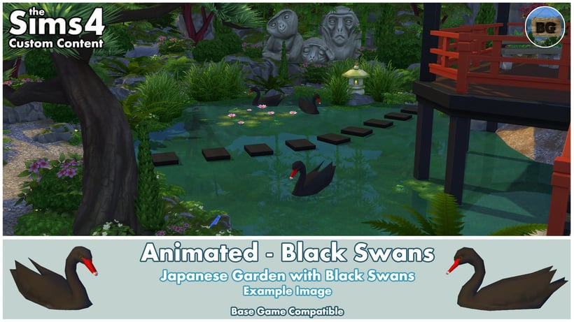 Animated Black Swans: Incredible New Pond Animals Arrive in The Sims 4 5 BakieGaming Animated BlackSwans Thumbnail