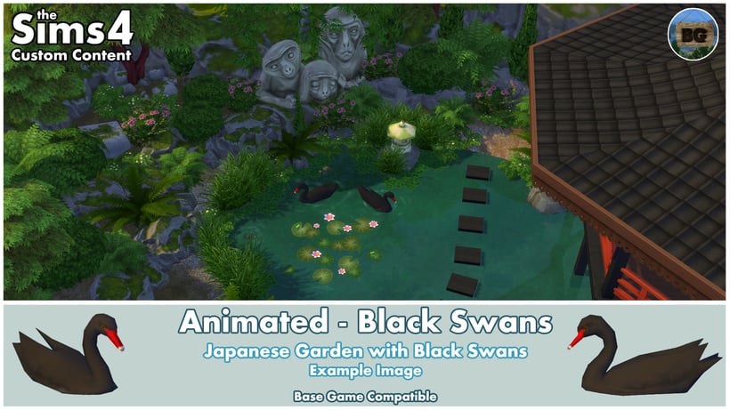 Animated Black Swans: Incredible New Pond Animals Arrive in The Sims 4 6 BakieGaming Animated BlackSwans Thumbnail