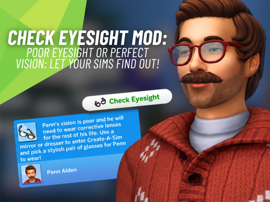 Check Eyesight Mod: Your Sims Can Finally Get Their Eyesight Checked! 1 Check Eyesight Mod