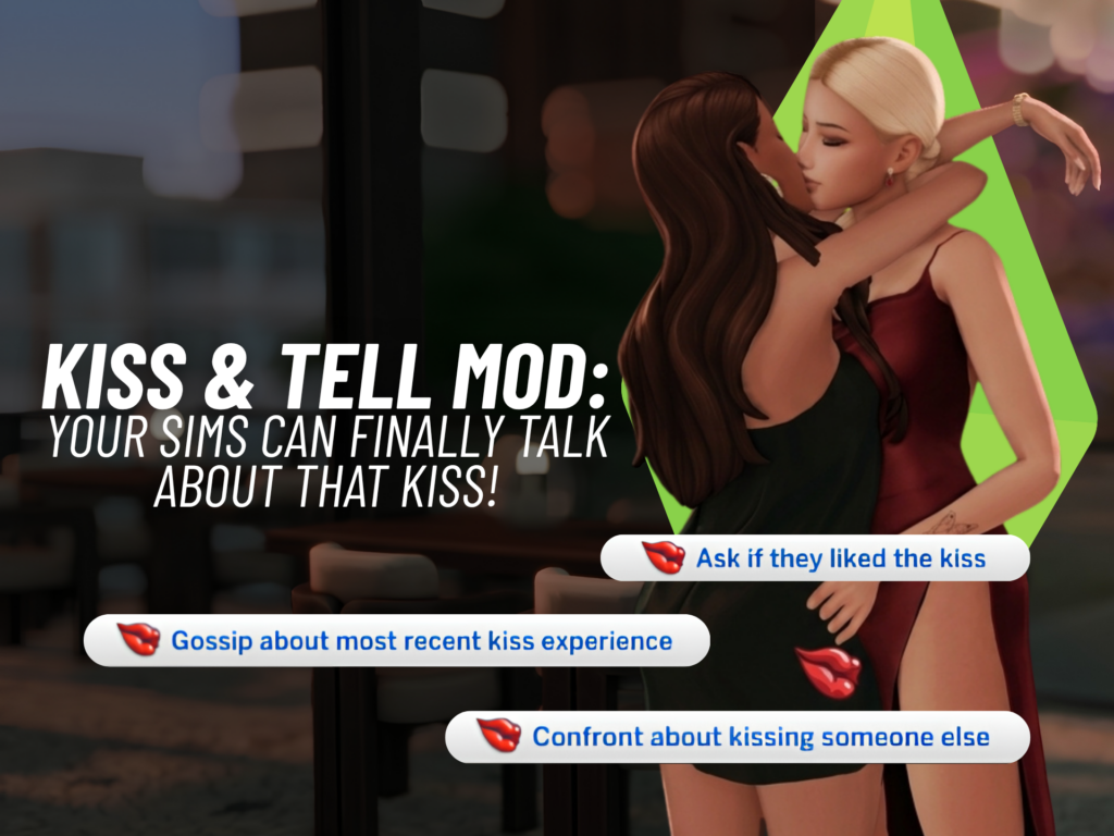 Kiss & Tell Mod: Epic First Kiss Drama in SIms 4! 4 Kiss Tell Mod