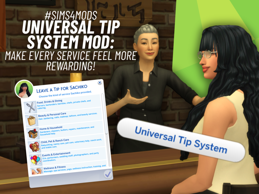 Tipping Just Got Better in The Sims 4 With This Universal Tip System Mod! 1 Universal Tip System