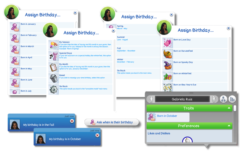 Birthday's Mini Mod: Heartwarming Birthday Moments for Sims 6 Birthday Sim Add On