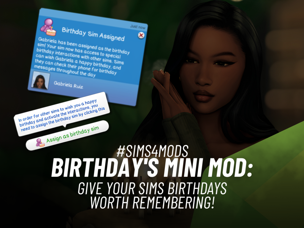 Birthday's Mini Mod: Heartwarming Birthday Moments for Sims 1 SnootySims Birthdays Mini Mod