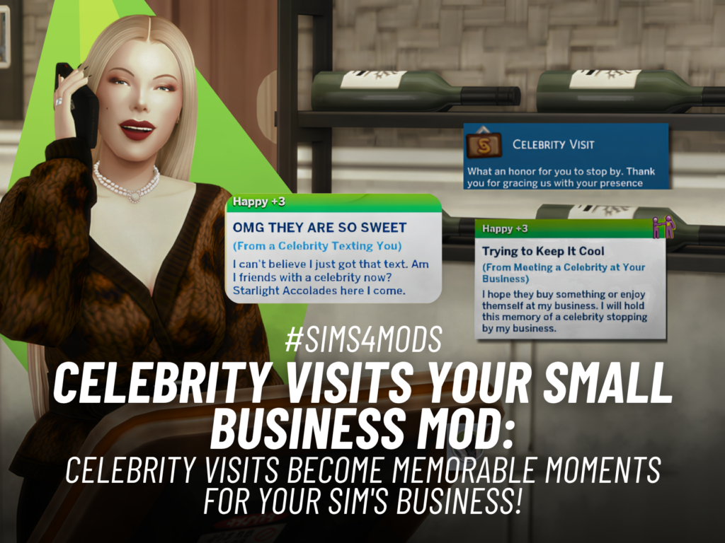 Celebrity Visits Your Small Business Mod: Fame Comes Knocking! 1 SnootySims Celebrity Visits Your Small Business Mod