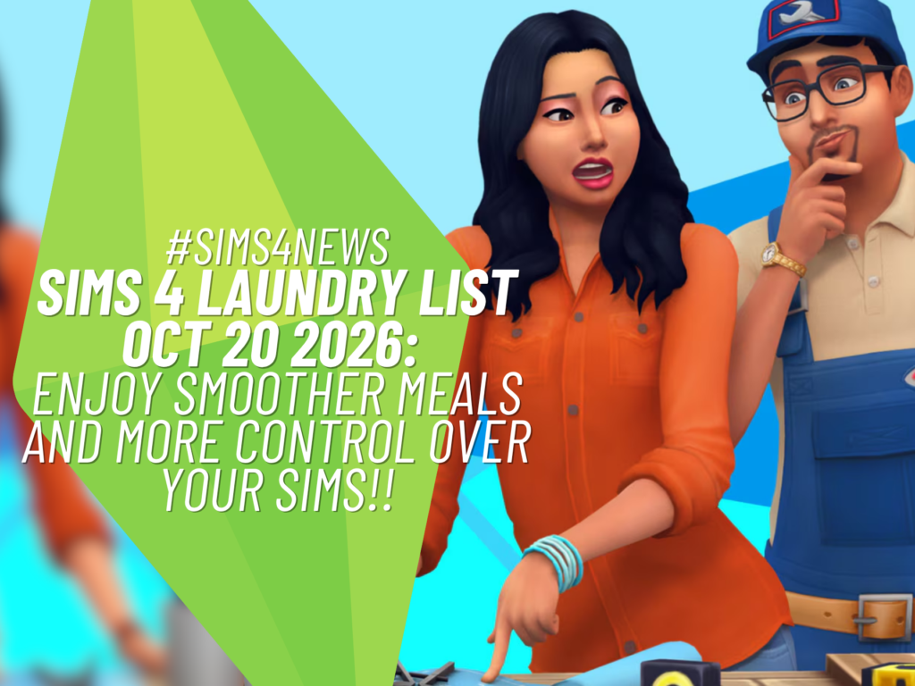 SnootySims Sims 4 Laundry List Oct 20 2026