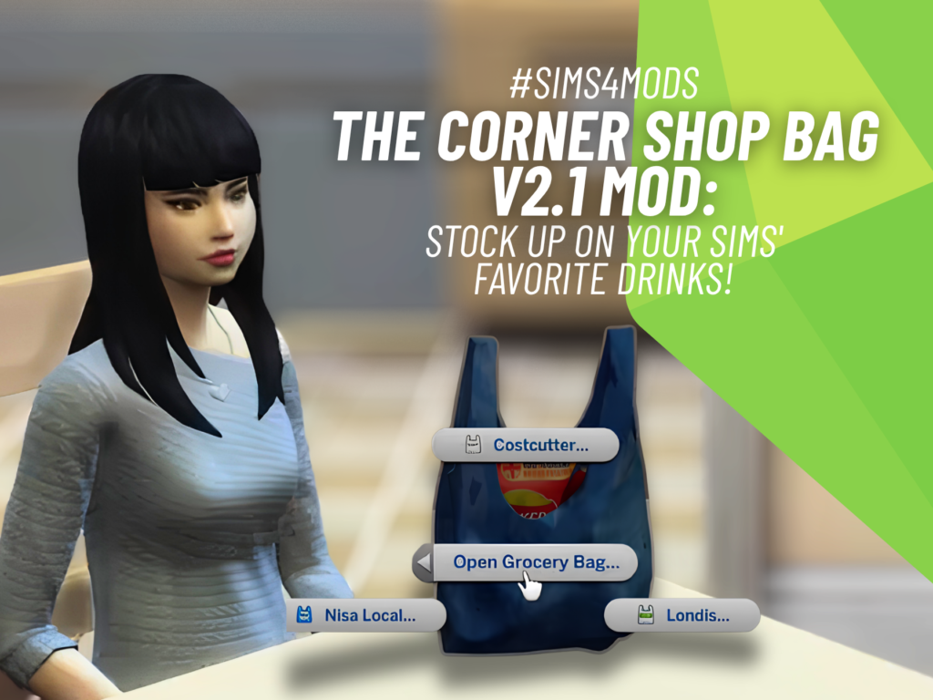 SnootySims The Corner Shop Bag V2.1 Mod