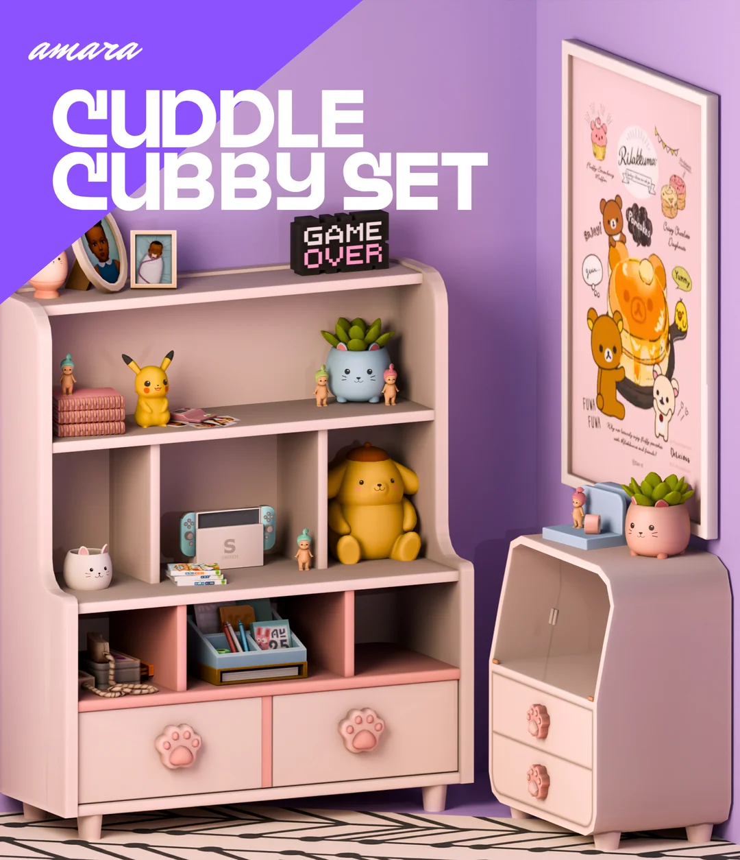 Cuddle Cubby Set by AMARA — Sims 4 custom content