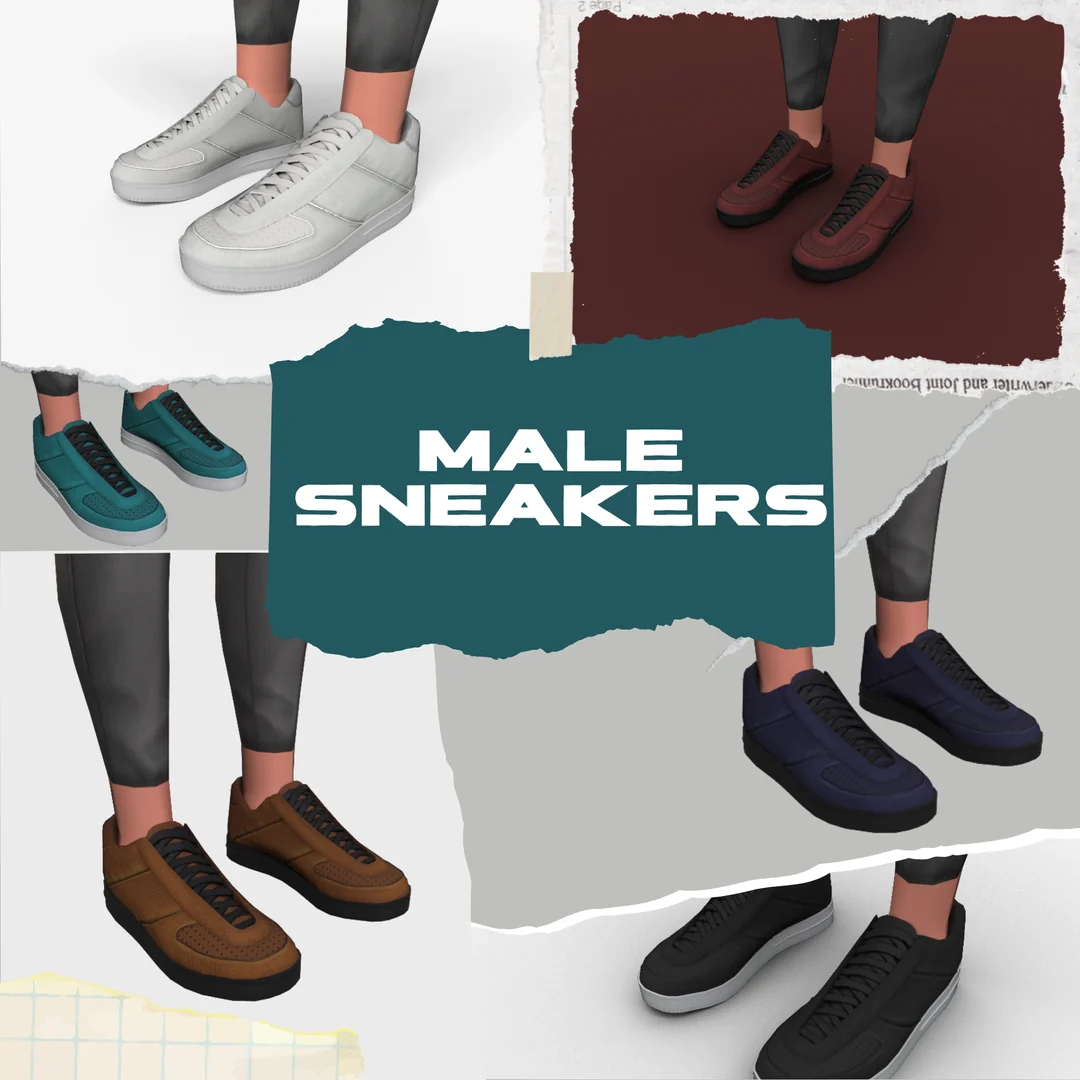 Minimalistic Male Sneakers by MiliNiki — Sims 4 custom content
