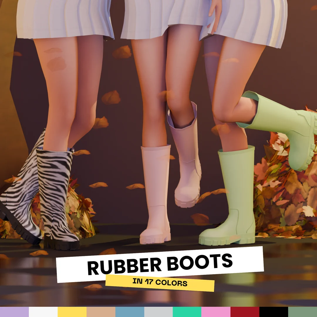 Stylish Rubber Boots by MiliNiki — Sims 4 custom content