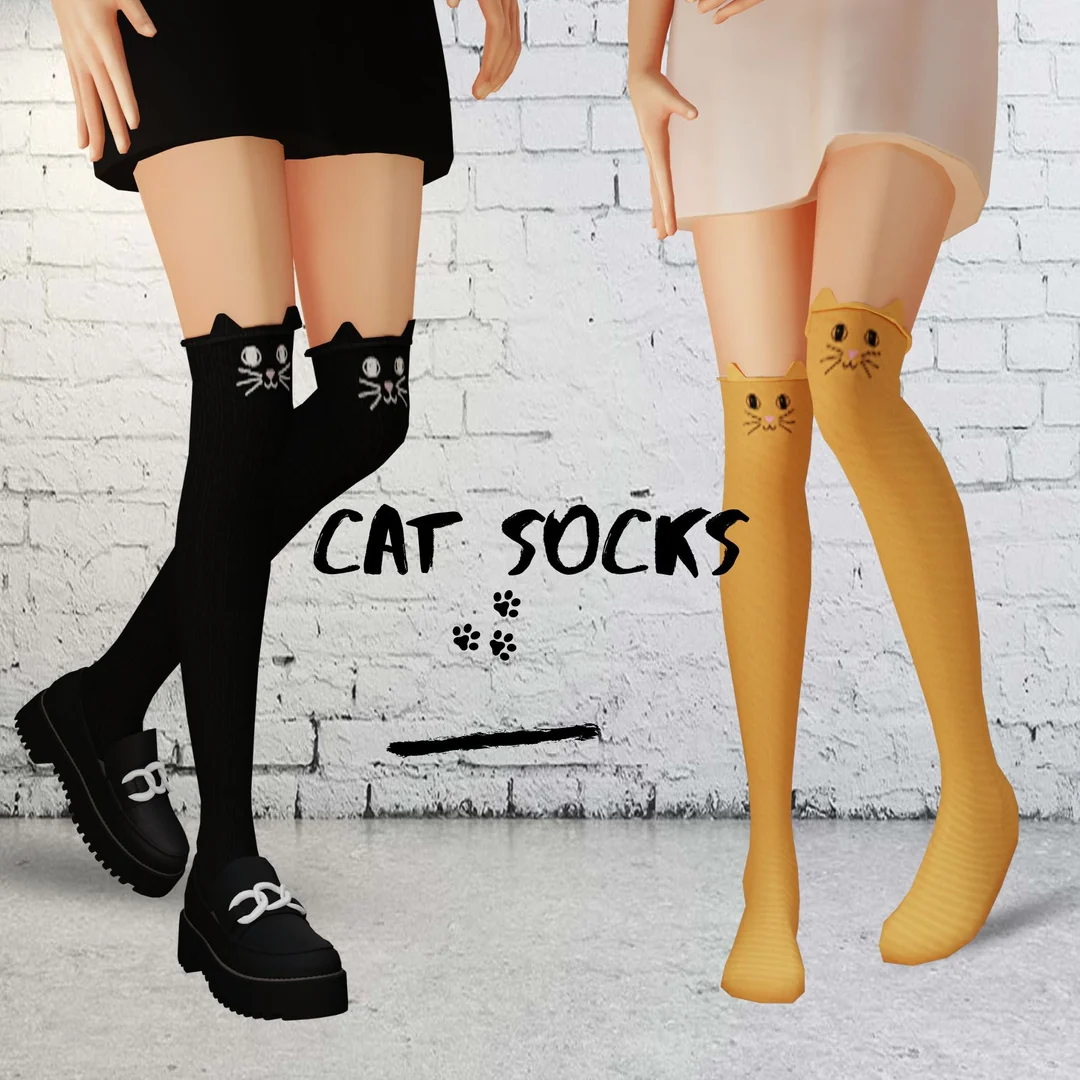 Cute Cat Socks by MiliNiki — Sims 4 custom content