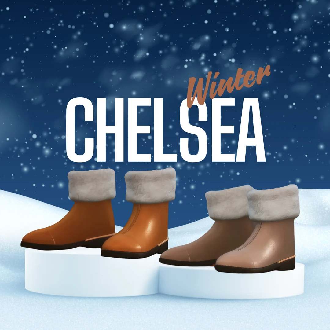 Winter Chelsea Boots by MiliNiki — Sims 4 custom content