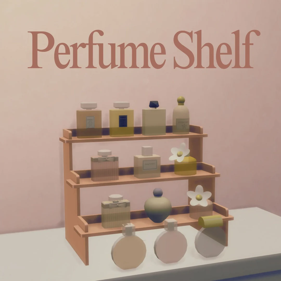 Perfume Shelf Set by MiliNiki — Sims 4 custom content