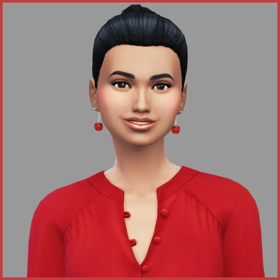 Cherry Earrings by MiliNiki — Sims 4 custom content