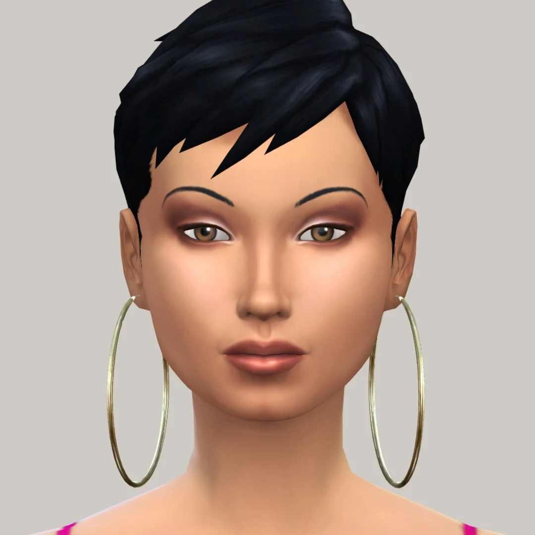Big Hoop Earrings by MiliNiki — Sims 4 custom content
