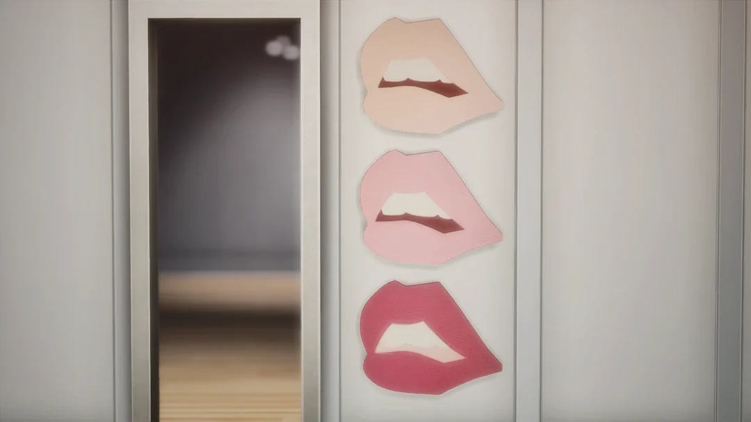 Glam Lips Wall Art by MiliNiki — Sims 4 custom content