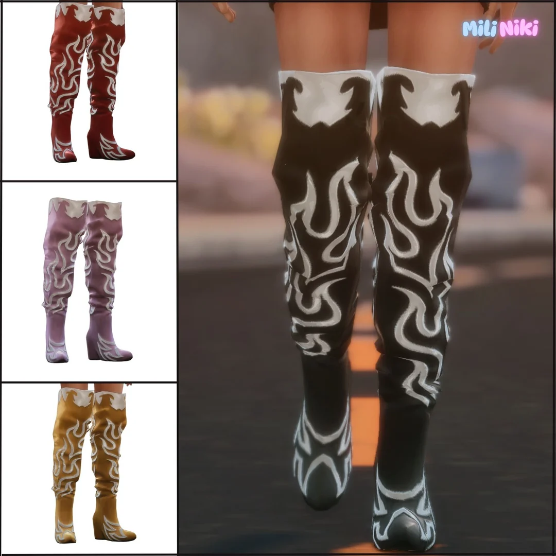 Wild West Boots by MiliNiki — Sims 4 custom content