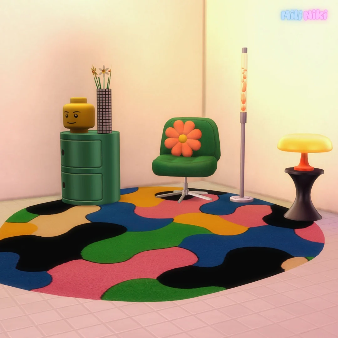 Memphis Dream Decor Set by MiliNiki — Sims 4 custom content