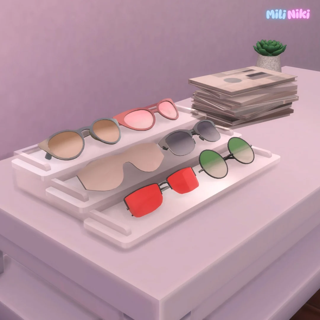 Sunglasses Shelf by MiliNiki — Sims 4 custom content
