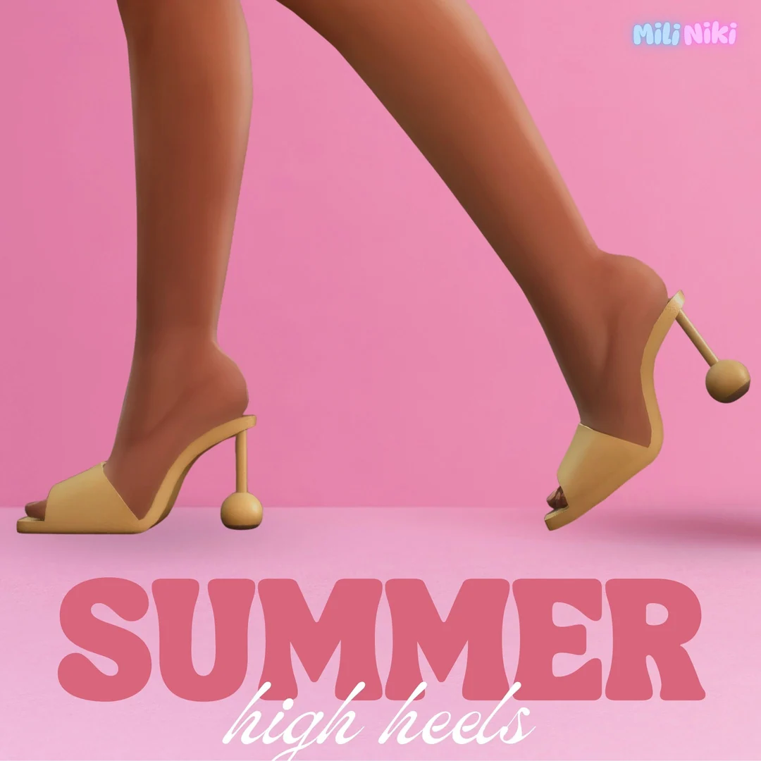 Summer High Heels by MiliNiki — Sims 4 custom content