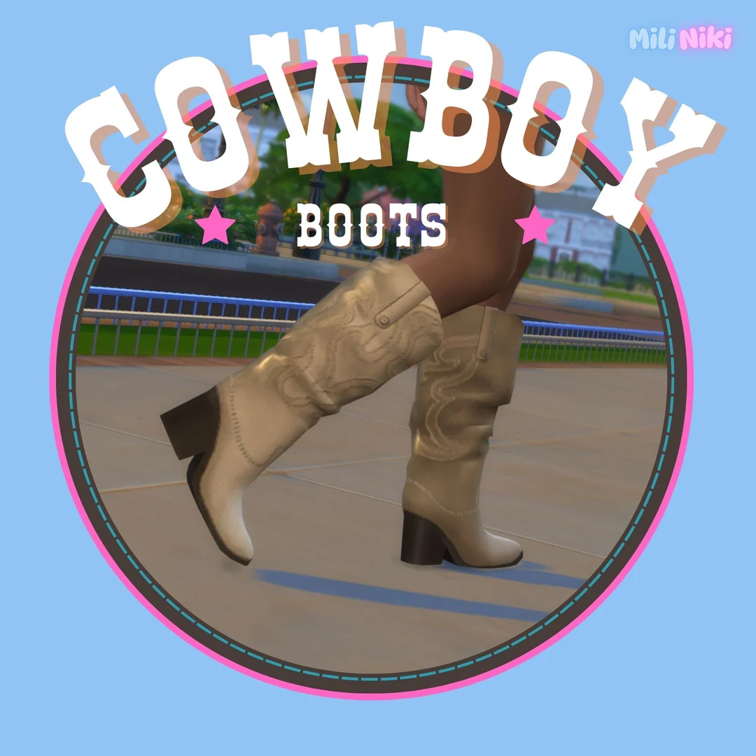 Cowboy Boots by MiliNiki — Sims 4 custom content